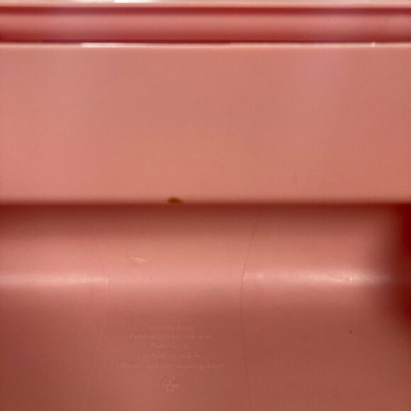 Vintage Caboodles 2 Tier Pink Jewelry Makeup Case Mirror Handle 5626 Made in USA - Picture 13 of 14